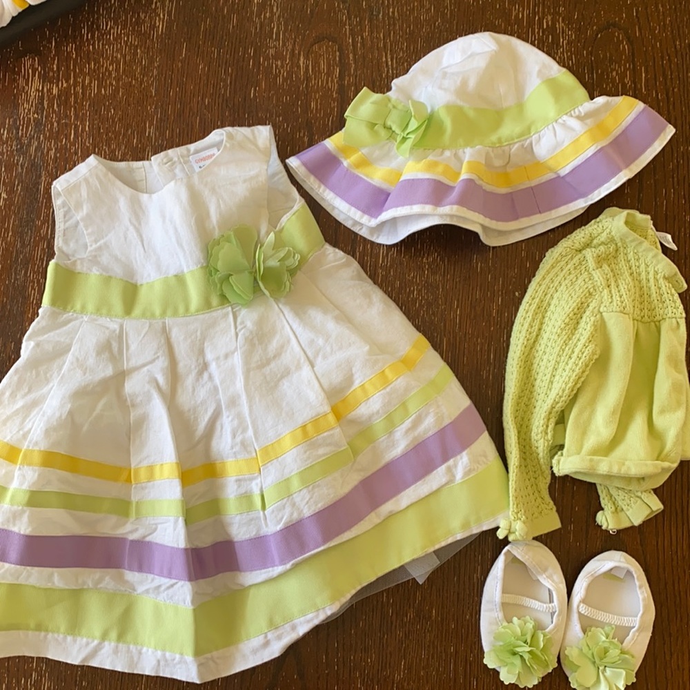 6-12 month Gymboree  Spring Dress with accessories